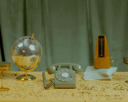 The Donna - Olive Green Rotary Phone Audio Guest Book