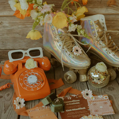 The Bowie - Orange Rotary Phone Audio Guest Book