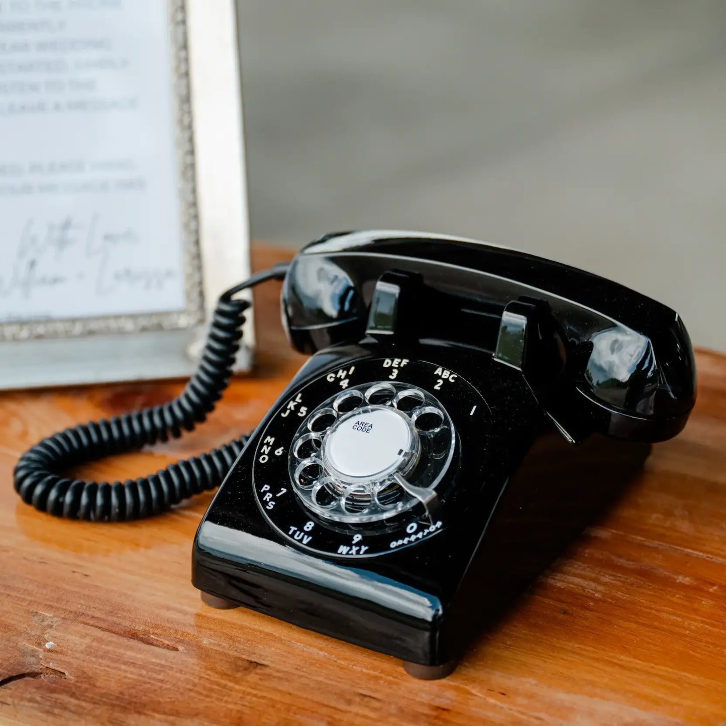 The Dylan - Black Rotary Phone Audio Guest Book