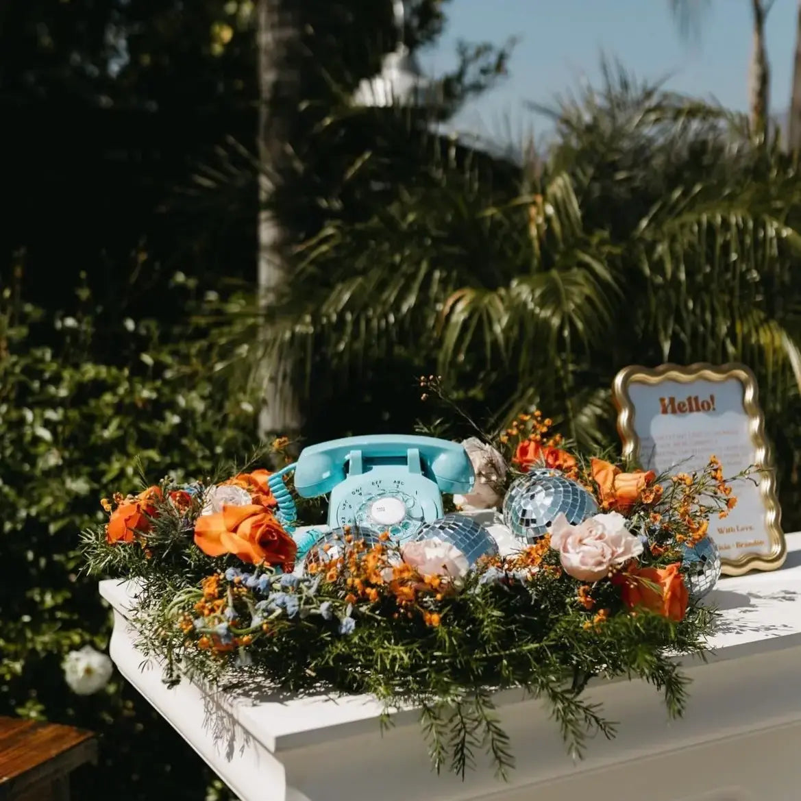 The Elton - Baby Blue Rotary Phone Audio Guest Book