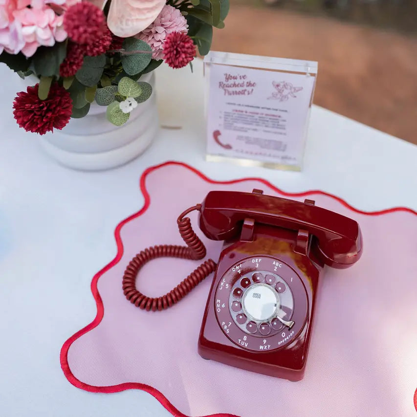 The Stevie - Red Rotary Phone Audio Guest Book