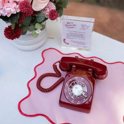 The Stevie - Red Rotary Phone Audio Guest Book