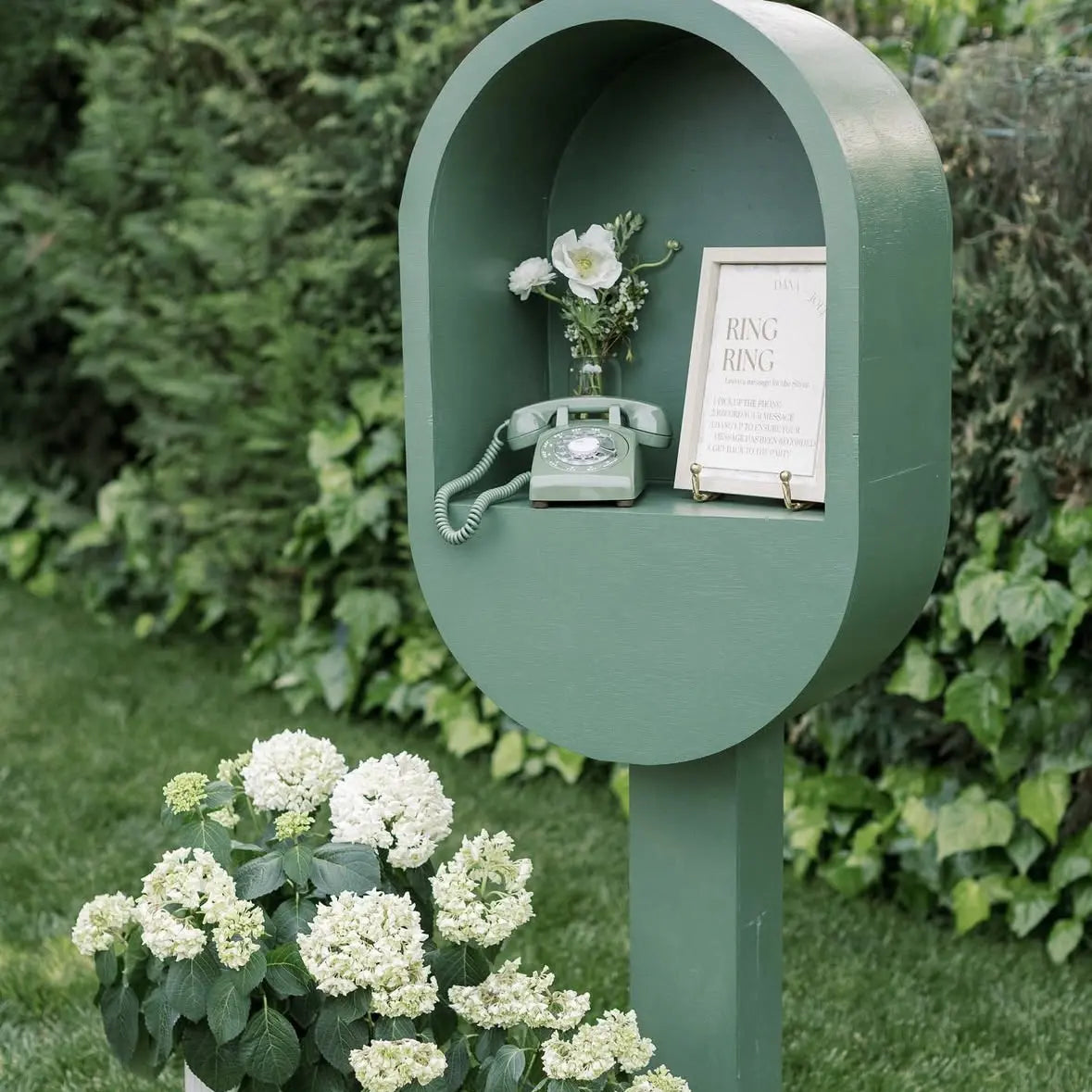 The Donna - Olive Green Rotary Phone Audio Guest Book
