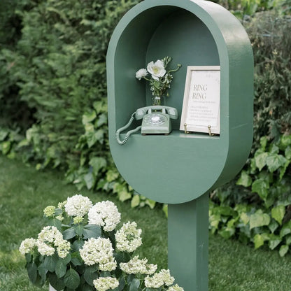 The Donna - Olive Green Rotary Phone Audio Guest Book
