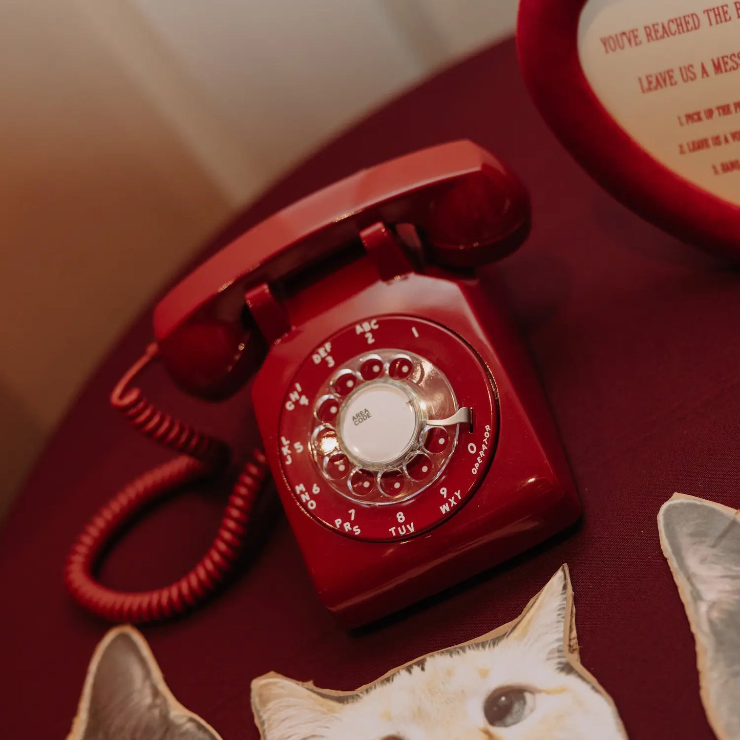 The Stevie - Red Rotary Phone Audio Guest Book