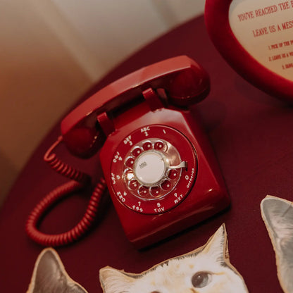 The Stevie - Red Rotary Phone Audio Guest Book