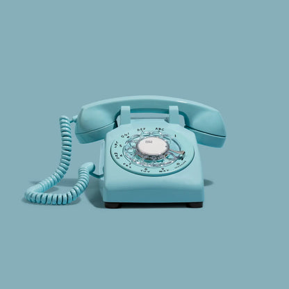 The Elton - Baby Blue Rotary Phone Audio Guest Book