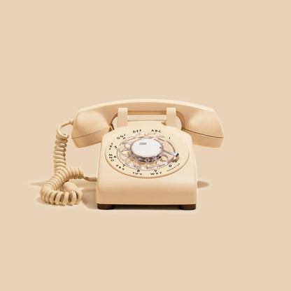 The Davis - Cream Rotary Phone Audio Guest Book