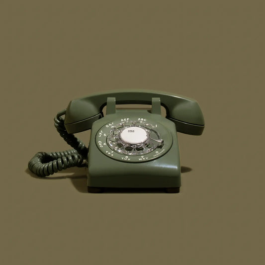 The Donna - Olive Green Rotary Phone Audio Guest Book