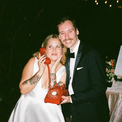 The Stevie - Red Rotary Phone Audio Guest Book