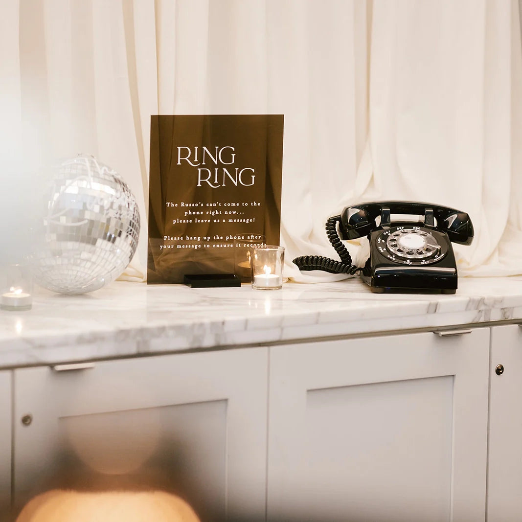 The Dylan - Black Rotary Phone Audio Guest Book