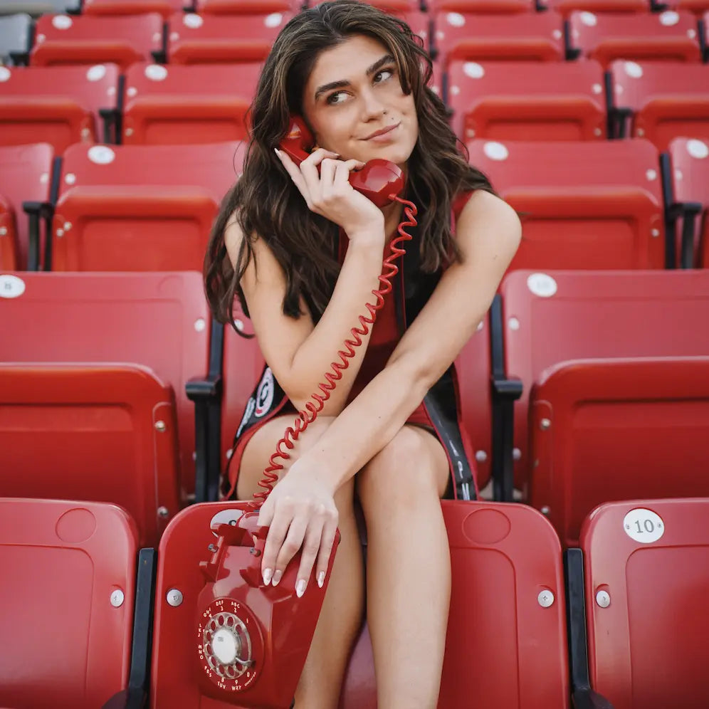 The Stevie - Red Rotary Phone Audio Guest Book