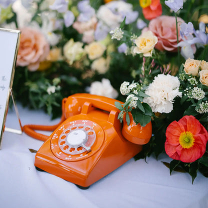 The Bowie - Orange Rotary Phone Audio Guest Book